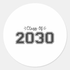 2030 senioren, Klasse van 2030 Afstuderen Ronde Sticker