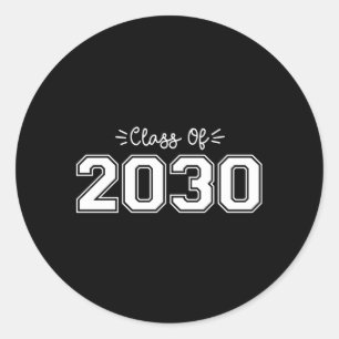 2030 senioren, Klasse van 2030 Afstuderen Ronde Sticker