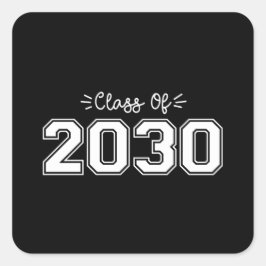 2030 senioren, Klasse van 2030 Afstuderen Vierkante Sticker