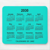 2030 Turquoise Calendar van Janz Muismat (Voorkant)