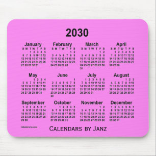 2030 Violet Calendar van Janz Muismat