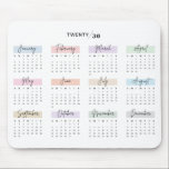 2030 VOLLEDIGE JAAR KALENDER PASTEL HANDGESCHREVEN MUISMAT<br><div class="desc">Blijf georganiseerd en geïnspireerd met deze 2030 full-year kalendermuismat. Elke maand wordt prachtig gemarkeerd in zachte pasteltinten en weergegeven in een elegant handgeschreven lettertype in scriptstijl, waardoor een vleugje sophisticatie aan uw werkruimte wordt toegevoegd. Perfect voor snelle datumverwijzingen tijdens het werken, deze muismat combineert functionaliteit met stijl. Een ideaal cadeau...</div>