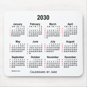 2030 White 52 Weeks Agenda van de Janz-Muismat Muismat