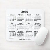 2030 White Calendar van Janz Muismat (Met muis)