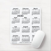 2030 White Large Print Calendar van Janz Muismat (Met muis)