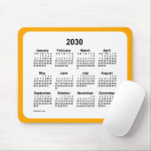 2030 White over Oranje agenda van Janz Two Tone Muismat (Met muis)