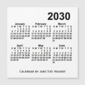 2030 Witte 6-maandelijkse kalender van Janz 5x5 Ma (Voorkant)