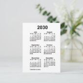 2030 Witte 6 maanden Mini Agenda van Janz Briefkaart (Staand voorkant)