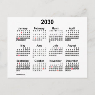 2030 Witte Mini Vakantie Agenda van Janz Briefkaart