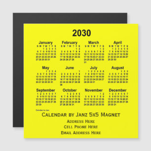 2030 Yellow Business Calendar van Janz