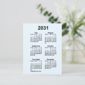 2031 Alice Blue 6 Month Mini Calendar van Janz Briefkaart (Staand voorkant)