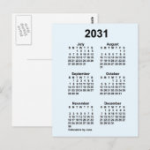 2031 Alice Blue 6 Month Mini Calendar van Janz Briefkaart (Voorkant / Achterkant)