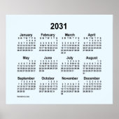 2031 Alice Blue Calendar van Janz Print (Voorkant)