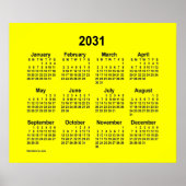 2031 Gele agenda van Janz Print (Voorkant)