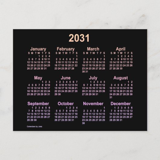 2031 Neon Ipanema Mini Agenda van Janz Briefkaart (Voorkant)