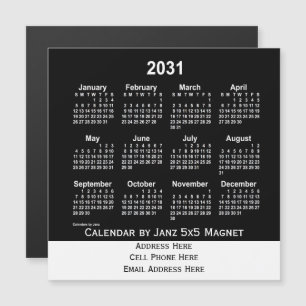 2031 Neon White Business Calendar van Janz