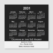 2031 Neon White Business Calendar van Janz (Voorkant)