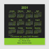 2031 Neon Yellow Green Business Calendar van Janz (Voorkant)