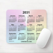 2031 Rainbow Cloud Calendar van Janz Muismat (Met muis)