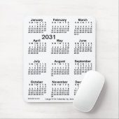 2031 White Large Print Calendar van Janz Muismat (Met muis)