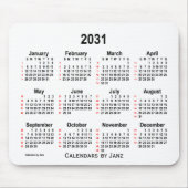 2031 Witte agenda van 52 weken door Janz Muismat (Voorkant)