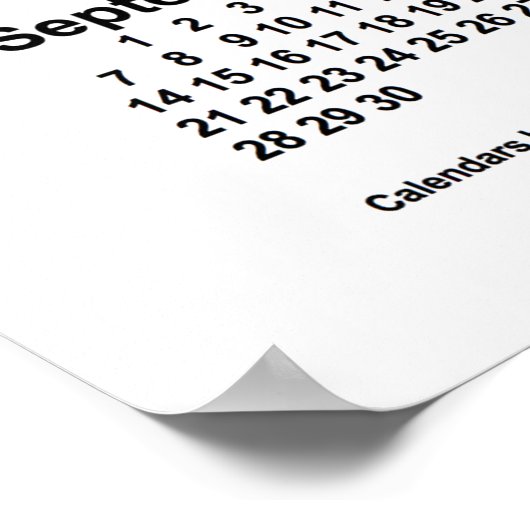 2031 Witte Kalender van Janz Print (Hoek)