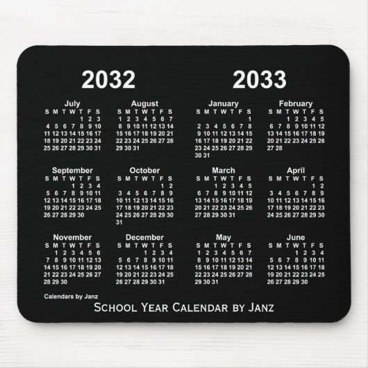 2032-2033 Agenda van het Neon School Year van Janz Muismat (Voorkant)
