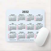 2032 Alice Blue 52 weken ISO-kalender van Janz Muismat (Met muis)