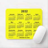 2032 Gele kalender van de Janz-Muismat Muismat (Met muis)