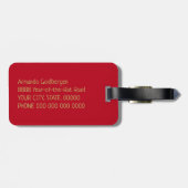 2032 jaar van het rattenbagagelabel bagagelabel (Achterkant horizontaal)