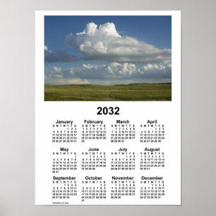 2032 Nebraska Sandhills Kalender door Janz Poster