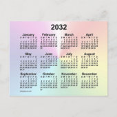 2032 Rainbow Cloud Mini-kalender van Janz Briefkaart (Voorkant)