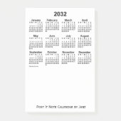 2032 Witte kalender van Janz Post-it Notes (Voorkant)
