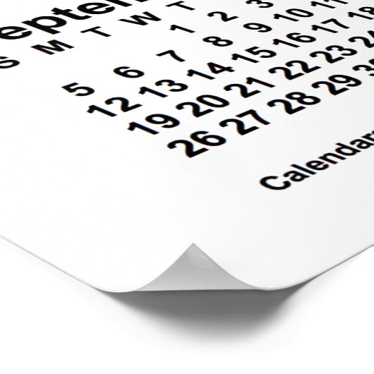 2032 Witte Kalender van Janz Print (Hoek)