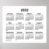 2032 Witte Kalender van Janz Print (Voorkant)