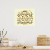 2032 Zonnedagen Agenda van Janz Poster (Keuken)