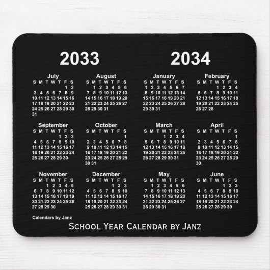 2033-2034 Agenda van het Neon School Year van Janz Muismat (Voorkant)