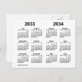 2033-2034 Agenda van het Witte Schooljaar van Janz Briefkaart (Voorkant / Achterkant)
