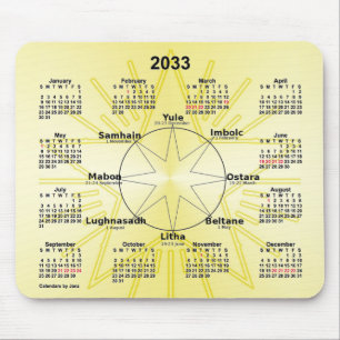 2033 Celtic Wheel of the Year Calendar by Janz Muismat