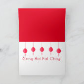 2033 Chinees Nieuwjaar Origami Ox, rood Kaart (Binnen)