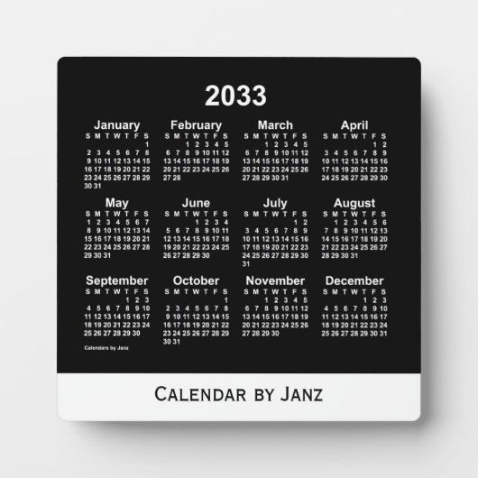2033 Neon White Desk Agenda van Janz Fotoplaat (Voorkant)