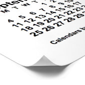 2033 Witte Kalender van Janz Print (Hoek)