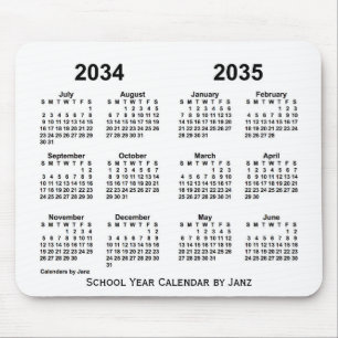 2034-2035 Agenda van het Witte Schooljaar van Janz Muismat
