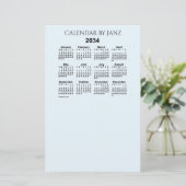 2034 Alice Blue Calendar van Janz Stationery Briefpapier (Staand voorkant)