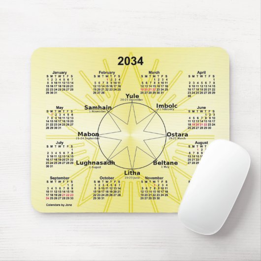 2034 Celtic Wheel of the Year Calendar by Janz Muismat (Met muis)
