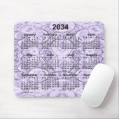 2034 Paarse agenda met kleine belletjes van Janz Muismat (Met muis)