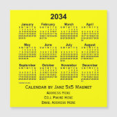 2034 Yellow Business Calendar van Janz (Voorkant)