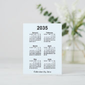 2035 Alice Blue 6 Maanden Mini Kalender van Janz Briefkaart (Staand voorkant)