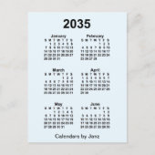 2035 Alice Blue 6 Maanden Mini Kalender van Janz Briefkaart (Voorkant)