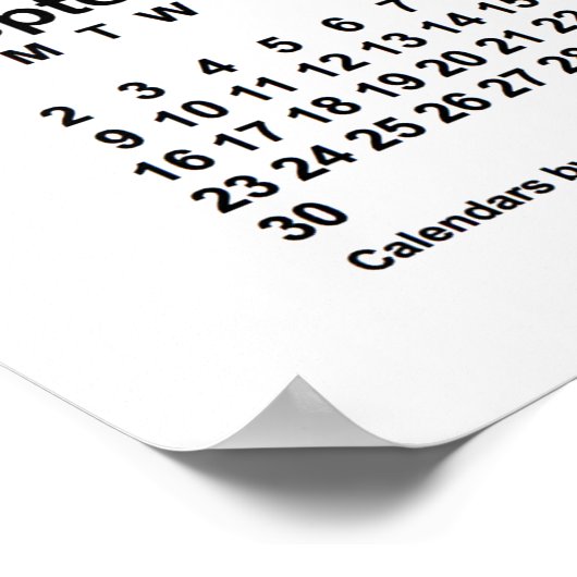 2035 White Calendar door Janz Print (Hoek)